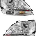 for 1999-2003 Lexus Rx300 Headlights Chrome Pair | OE 81150-48031, Halogen, W/O bulbs, IP67, Plug & Play,