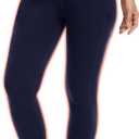 Happy.angel Women's Maternity Fleece Lined Leggings with Pockets Thick Thermal Pregnancy Yoga Pants Warm Winter Plus Size, Navy, M