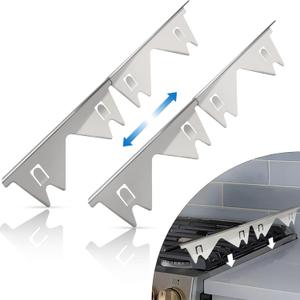 Stainless Steel Stove Counter Gap Cover (2 Pack), Oven Gap Filler, Stove Gap Filler for Kitchen, Range Trim Kit, Easy Clean with Heat Resistant, Adjustable Length 13.8 to 27.6 1