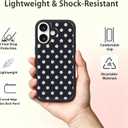 Cute Polka Dot Phone Case for iPhone 17, Black