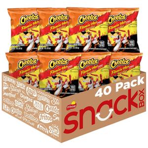 Cheetos Cheese Flavored Snacks, Flamin' Hot Crunchy, 1 Ounce (Pack of 40) (EXP 01/27/26)