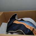 Abstract Area Rug Washable 5x7 Rugs for Living Room Bedroom Modern Navy Blue and Gold Non-Slip Soft Floor Large Carpet for Office Entryway Bathroom