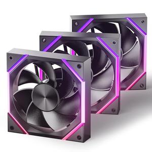 120mm Case Fan with Efficient Cooling, ARGB Fan Lighting, 800-1800RPM Speed Control, and Whisper-Quiet Operation Under 29 dB, Unique Design for PC