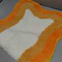 HAOCOO Orange Bathroom Rugs Non Slip Washable, Soft Plush Irregular Shape Non Slip Bath Mat, Microfiber Machine Washable Floor Mat Carpet for Bath Sink Tub Shower