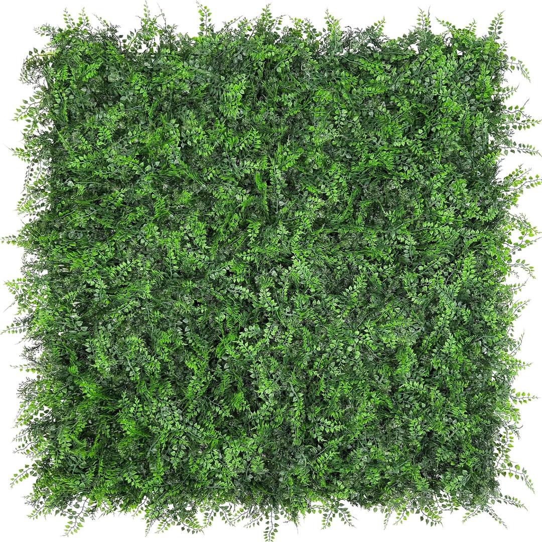 20"x20" (24 Pieces) Artificial Green Boxwood Hedge Screen Panels | UV-Protected Privacy Screen Panel, Faux Grass Wall, Indoor Outdoor Green Covering, Patio/Balcony/Garden/Backyard Art Decor