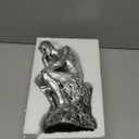 Creative Thinker Statues Individual Figurine for Living Room Decor H 9.6 Inch (argentate) (Silver)