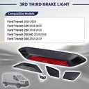 3rd Third Brake Light w/Cover JK4Z13A613AA JK4Z13A613AD JK4Z13A613AG Compatible with Ford Transit 150 250 350 350HD 2018 2019 Rear Center High Mount Stop Light Trim - Black Mount+Red Lens