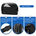 Clear Fanny Pack for Stadium Events Clear Belt Bag for Women Men for Concerts Sports Beach Hiking Cycling(Black)