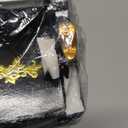 Wooden Pots, Mini Flowerpot, Retro Resin Succulent Planter Bonsai Pot Desk Holder Mini Ornament (Piano Black)