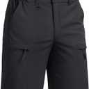 TACVASEN Men's Hiking Cargo Shorts Quick Dry Lightweight for Outdoor Golf Fishing Tactical Casual with Multi Pockets (Black) 38