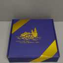 9" Oak Bathroom Vanity Tray Turntable for Perfume Candle, Round Wooden Decorative Tray for Kitchen Sink Countertop Organizer, Bathroom Counter Organizer for Skincare Makeup, Farmhouse Black Gold