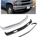 ECOTRIC Front Bumper Face Bar + Bumper Trim + Lower Air Deflector Compatible with 1988-2000 Chevy Silverado GMC Sierra Suburban Yukon Blazer Replacement for GM1002802, GM1057127, GM1090105