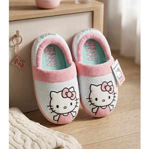 Josmo Hello Kitty Sanrio Slipper Indoor Cute Plush House Shoes for Kids Size 11/12