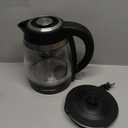 Chefman Electric Kettle, 1.8L 1500W, Hot Water Boiler, Removable Lid for Easy Cleaning, Auto Shut Off, Boil-Dry Protection, Stainless Steel Filter, BPA Free, Borosilicate Glass Electric Tea Kettle (Black)