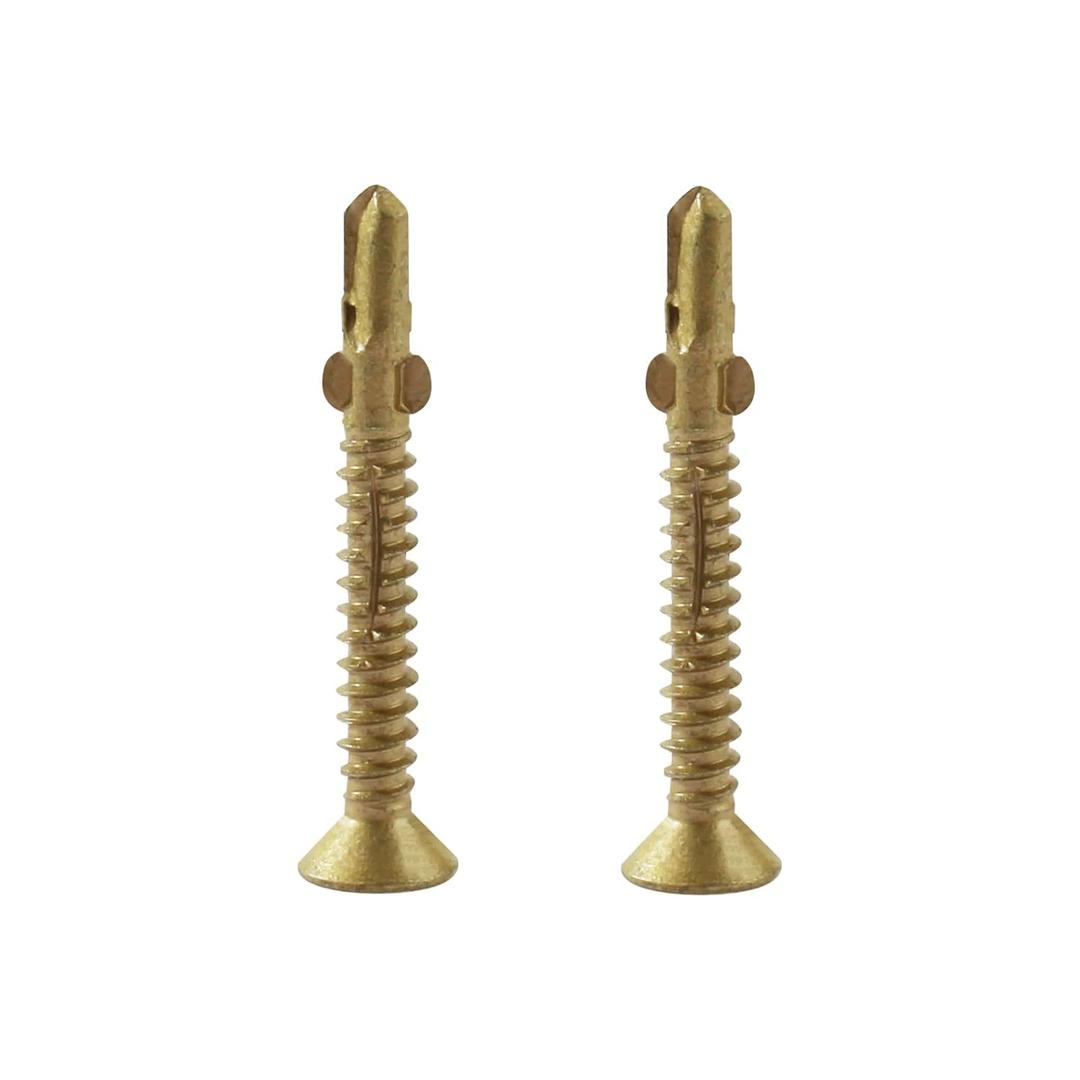 #10 x 1-5/8" Reamer Tek Torx/Star Head Self-Drilling Wood to Metal Screws - Tek Screws for Flatbeds, Trailers, or for Fastening Wood to Steel - T-25 Torx Screw Head (130 Pcs)