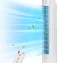 Uthfy Tower Fan with Remote, Portable 120 Oscillating Standing Fan, 3 Speeds & 3 Modes, 7.5H Timer, Fans That Blow Cold Air for Bedroom, Living Room, Office, White, 31"
