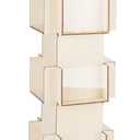 Natheeph Rotating Wooden Display Rack with Two Card Sticker for Greeting Card Vendor Coffee Bag 3 Tier Tabletop Display Stand