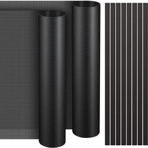 Woanger 2 Pcs 1000 x 300 mm DIY PC Case Dust Filter PC Fan Mesh Filter PVC Dustproof Cover with Magnetic Strip for Computer Chassis Speaker and More, 0.03 Inch Hole