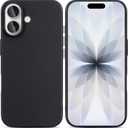 TENOC Phone Case Compatible with iPhone 17, Black Case Anti-Fingerprint Protective Bumper Matte Cover for 6.3 Inch
