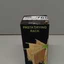 Ourokhome Collapsible Pasta Drying Rack, Plastic Foldable Homemade Fresh Spaghetti Stand Dryer Noodle Hanger for Kitchen with 10 Arms, Stable, Easy Storage, Quickly Set Up (White)