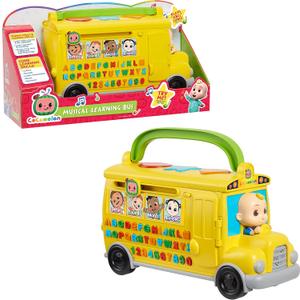 CoComelon Musical Learning Bus, Number and Letter Recognition, Phonetics, Yellow School Bus Toy Plays ABCs and Wheels on the Bus, by Just Play, H 16.6cm X W 30.8cm X D 11.8cm