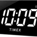 Timex Alarm Clock with Large Display and 5W USB Charging Port, Digital Alarm Clock for Bedroom Includes 100-240V Universal Power Adapter (T1120B-Black)