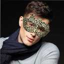 Couple Masquerade Lace Mask Set, Fit for Women and Men Venetian Halloween Masks, Specially for Costume, Mardi Gras (Gold Black-3set)