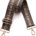 S-Jacorry Purse Strap Replacement Crossbody Wide Shoulder Strap Adjustable Canvas Straps Handbag Strap Replacement Belts (Gold Buckel-928)