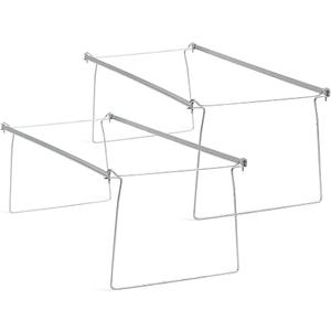Smead Frames, Hanging File, Heavy Duty Steel Letter Size, Adjustable 23"-27" Rails, 2-Pack Gray, Converts Drawers to Hanging Folder Storage, for Office Home Classroom Organization