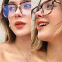 VISOONE Rectangle TR90 Blue Light Blocking Glasses Computer Eyewear with Preppy Look for Women and Men Cougar Cheetah Tortoise, 1