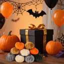 2 x 12 Pcs Mini Pumpkins for Decorating 2 Inches Velvet Small Pumpkin Ornament Tree Dcor for Thanksgiving, Fall, Autumn, Halloween, Christmas Home Party