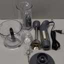 Mueller Multistick 800W 4-in-1 Immersion Blender Handheld, 12 Speed Hand Mixer - Turbo Boost, Heaviest Duty Copper Motor, Titanium Blades Hand Blender, Milk Frother Wand, Whisk, Beaker, Chopper, Grey (Grey)