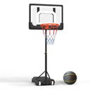 Danrelax Pool Basketball Hoop, Height Adjustable 3.9" to 6.9", Black PE Frame
