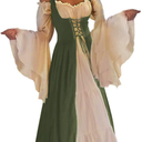 Renaissance Costume Women Medieval Dress for Ren Fair Halloween Cosplay S-M