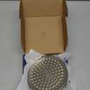 High Pressure Shower Head - Anti-Clogging Silicone Nozzles - 2.5 GPM Removable Restrictor - Easy to Clean Adjustable Replacement - easy to install with Plumbers Tape - 6 inch - Brushed Nickel Finish