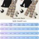 Renotemy Toddler Baby Girl Clothes Fall Winter Overalls Jumpsuit Ribbed Knit Sweater Plaid Suspender Pant 2PCS Outfits 12M-4T (12-18 Months, Black Brown Plaid)