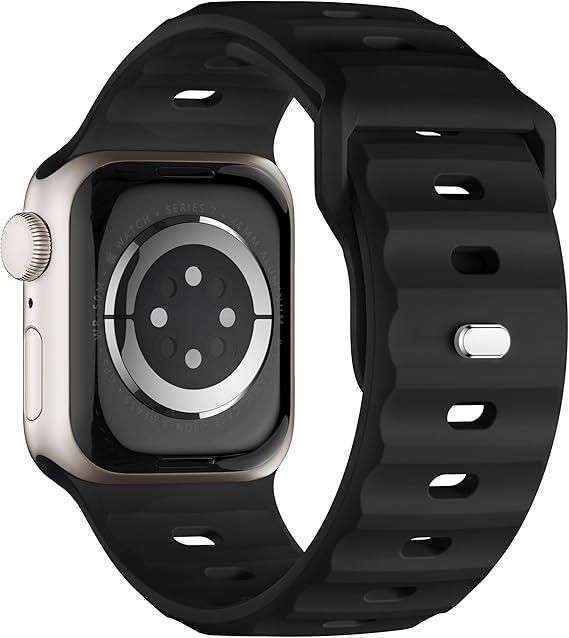 Sports Bracelet Compatible with Apple Watch Ultra 2 Strap 49 mm 45 mm 44 mm 42 mm for Men, Silicone Waterproof Band for Apple Watch 9 8 SE 7 6 5 4 3 Ultra