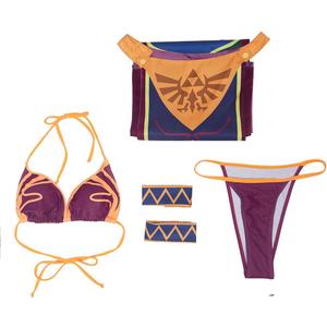 VEECOOCOS Princess Costume Women's Sexy Lingerie Outfit Set Halloween Costume Dress (Orange, XS)