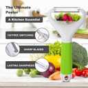 Li&Zhao Potato Peelers - Y-Shaped Potato Peelers with Non-Slip Silicone Handle, Vegetable Peelers for Kitchen, Doesnt Ruin Manicure Silky Effortless Peel Potatoes, Carrots, Apples, Veggies and More (Green)