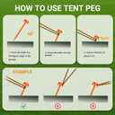 15 Pack Plastic Spiral Tent Stakes - 10 Inch Heavy Duty Screw-in Sand Anchors Pegs - Windproof Plastic Ground Anchor Stakes for Secure Tents, Inflatables, Canopies, Tarps, Garden Structures