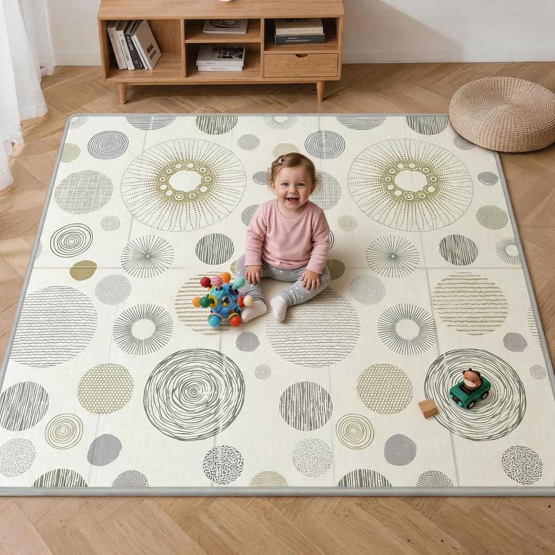 Baby Play Mat,79x71 Play Mat Perfect for Use Baby Playpen,Foldable Playmat