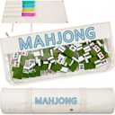 2 Pcs Mahjong Bags for Racks and Tiles Include Mahjong Tile Bag & Rack Bag, 37 Inch Protective Sleeve Tile Gift Accessory & Letter for Mah Jong Pusher, Not Include Racks& Tiles(White)