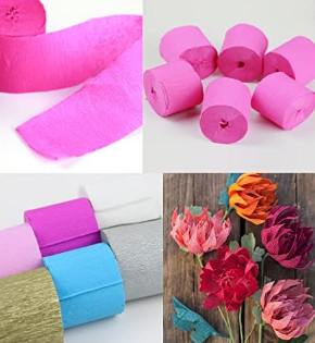 16 Rolls Crepe Paper Streamers in Purple Colors, 1312 Feet Crepe Paper for Wedding, Birthday Party, Baby Shower, Photo Backdrop, Various Large Festivals Decoration, Art Crafts