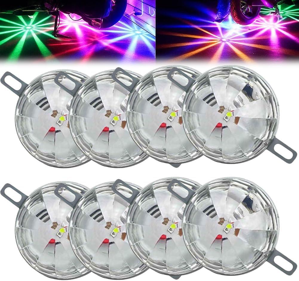 Universal Waterproof LED Chassis Lights, 12v LED Watermelon Lights for Trucks Offroad Motorcycle Electric Vehicles Chassis Light, Automotive Accent Multicolor Neon Lighting Underglow Kit(8pcs)