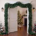 2 Pcs 9ft Thick Christmas Alaskan Pine Christmas Garland Greenery