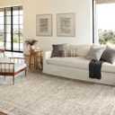 Loloi Amber Lewis Alie Collection ALE-03 Taupe/Dove 5'-3'' x 5'-3'', .13'' Pile Height, Round Area Rug
