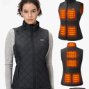 Women's Quilted Heated Vest with Battery Pack 16000mAh 7.4V, Warming Heated Vest for Women, Electric Heating Vests.XS