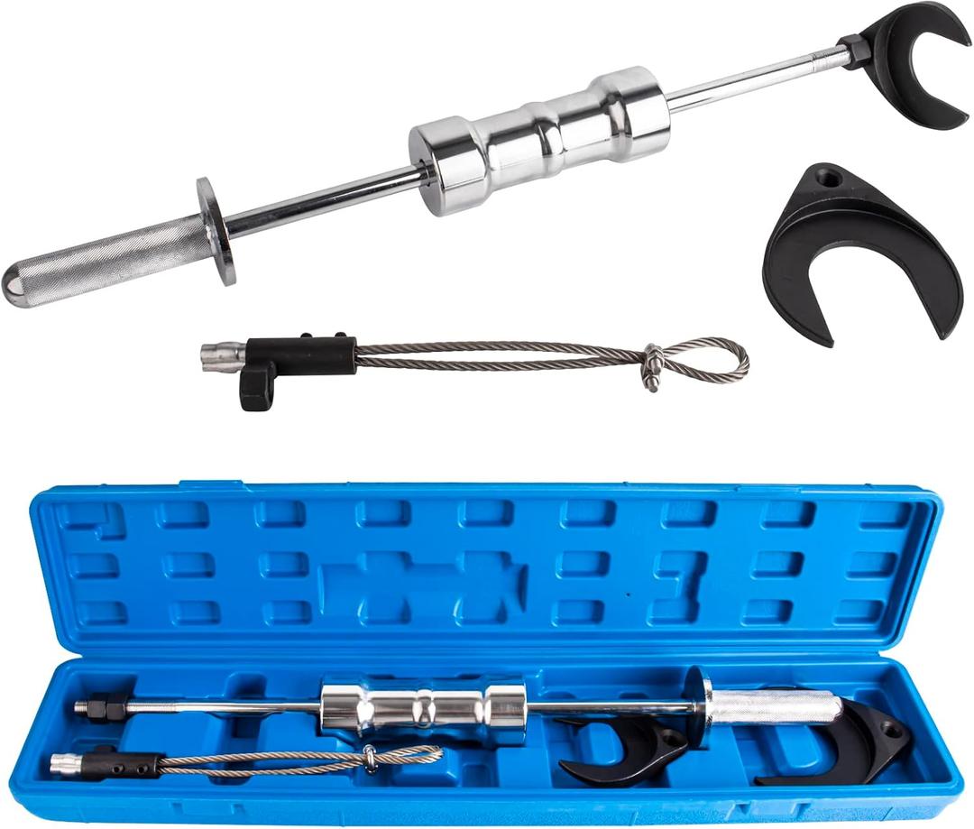 Inner CV Joint Puller Slide Hammer - 10 Lbs Heavy Duty Axle Removal Tool Kit with 63mm & 48mm Fork Adapters, Front Wheel Drive Axle Half Shaft Removal Tool Kit