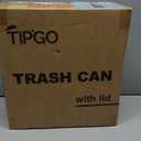 TIPGO Slim Bathroom Trash Can with Lid Soft Close, Step Pedal, 6 Liter / 1.6 Gallon Stainless Steel Trash Bin, Small Garbage Cans for Bedroom, Office, Kitchen (Grey)