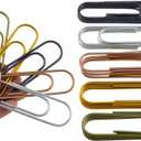 HAHIYO Paperclips 4" (100mm) Extra Large Paper Clips Sturdy Bright Assorted Colors Vinyl Coated Prevent Scratching Tearing The Pages for Bookmark Organize Home Office School, 25 Pack